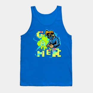 Colorful Neon Gamer Tank Top